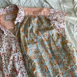 American Eagle Patchwork Floral Shirt